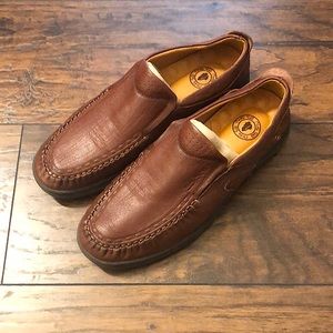 Brown Leather Slip On Shoes (EUR 43)